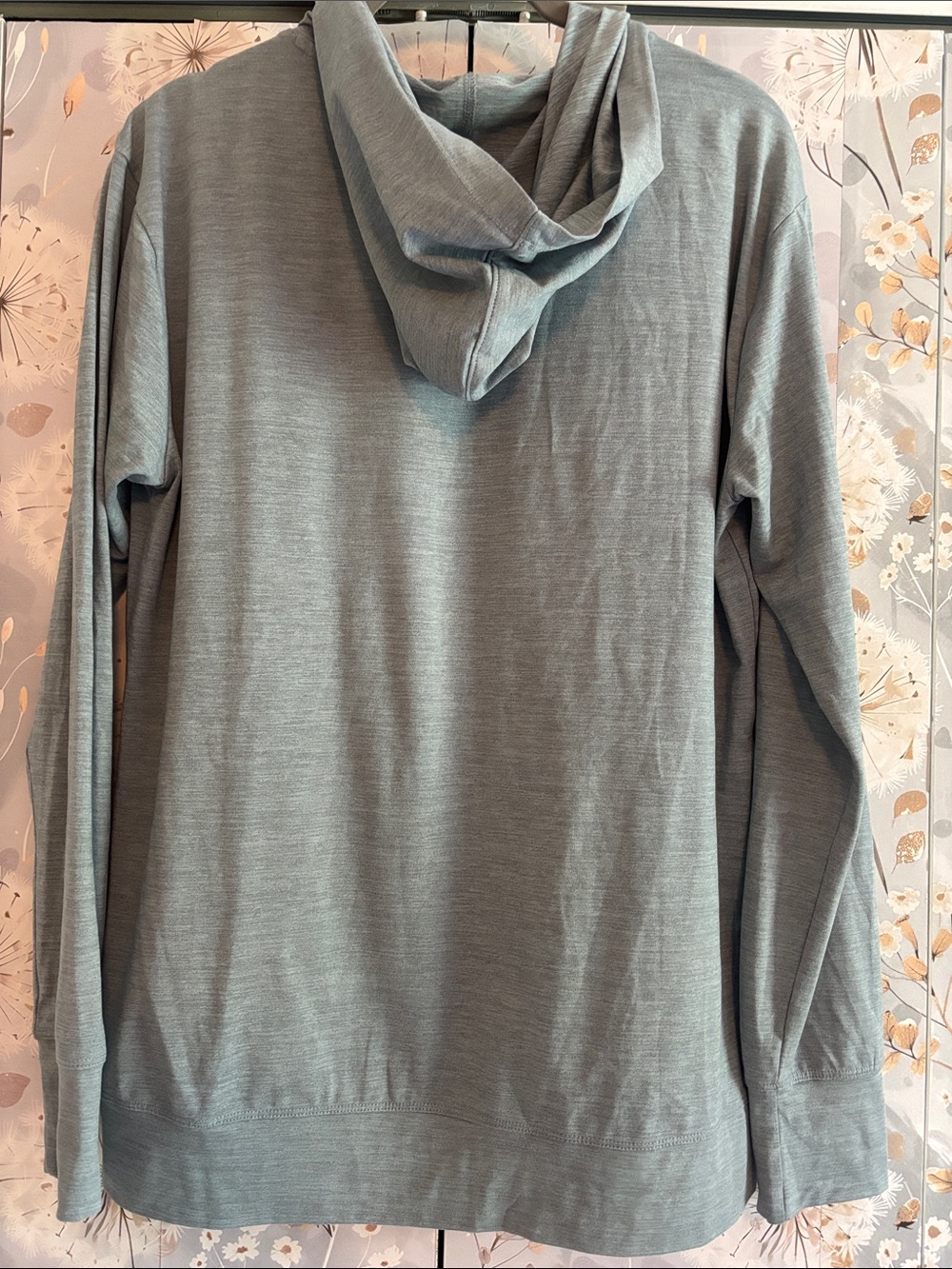 Women’s Lightweight Blue Hooded Pullover - Picture 3 of 6